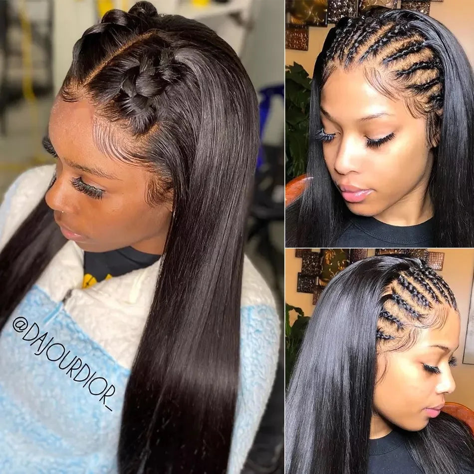 HD Lace Front Echthaarperücken Glatt 13x4 13x6 Transparente Lace Frontal Echthaarperücken Vorgezupft HD Lace Perücken für Frauen