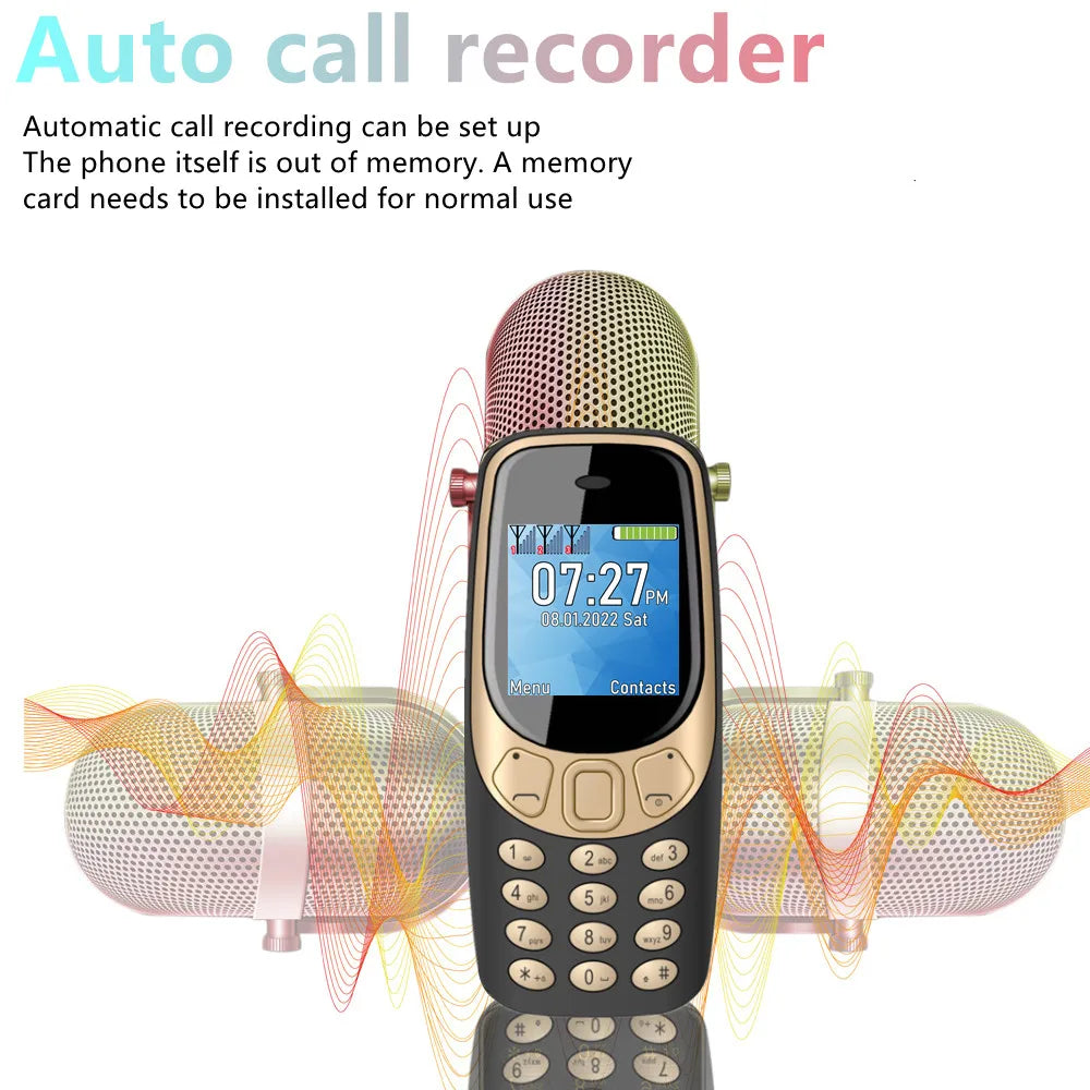 SERVO Small Mobile Phone Bluetooth Dialer Magic voice Low Radiation Telephone Call Recording 2/3 SIM GSM Unlocked Mini Cellphone - Shoppiline