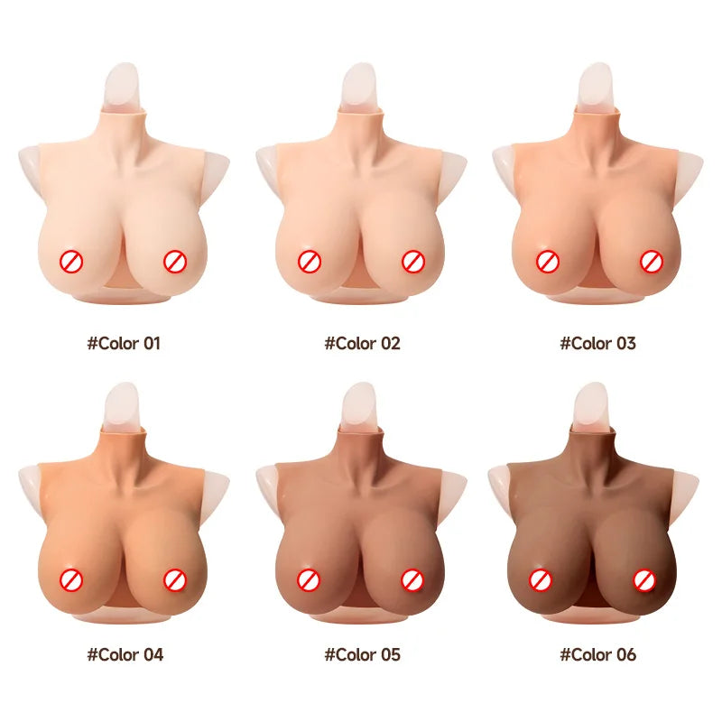 G Cup Size Silicone Breast Form Crossdresser Silicone Fake Breasts Comfortable Soft Elastic Fake Boobs Enhancer Women's Lingerie - Shoppiline