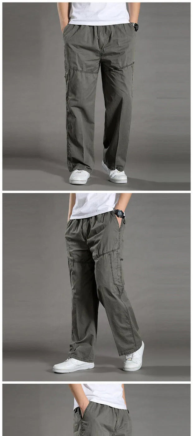 Herren Cargo Hose Sommer Frühling Baumwolle Arbeitskleidung Neu Übergröße 6XL Casual Klettern Jogginghose Sweathose Hombre Herbst Hose