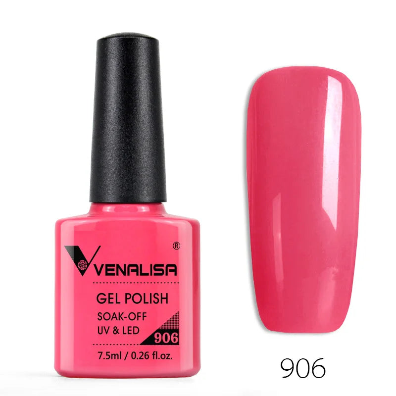 Venalisa 7.5ml Nail Gel Polish 60 Color Glitter Color Nail Varnish For Nail Art Manicure Top Coat Soak Off Enamel UV Gel Varnish