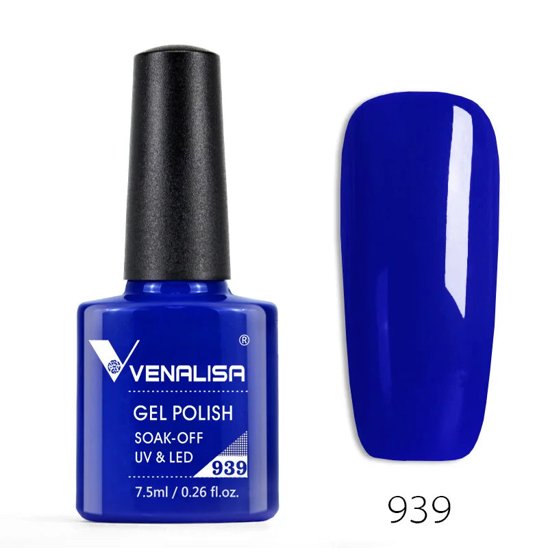 Venalisa 7.5ml Nail Gel Polish 60 Color Glitter Color Nail Varnish For Nail Art Manicure Top Coat Soak Off Enamel UV Gel Varnish