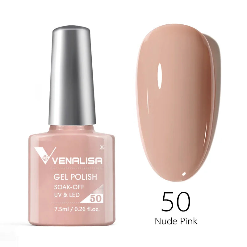 Venalisa 7.5ml Nail Gel Polish 60 Color Glitter Color Nail Varnish For Nail Art Manicure Top Coat Soak Off Enamel UV Gel Varnish