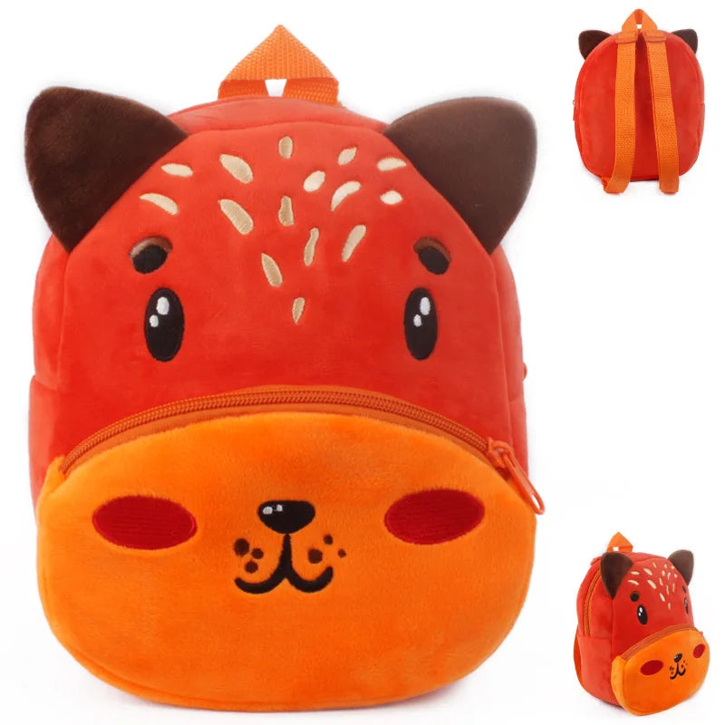Cute Baby Child Plush Backpacks Small Bag Cute Soft Cartoon Animal School Bag 1-2.5 Years