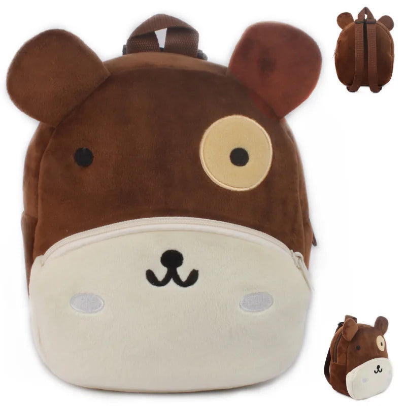 Cute Baby Child Plush Backpacks Small Bag Cute Soft Cartoon Animal School Bag 1-2.5 Years