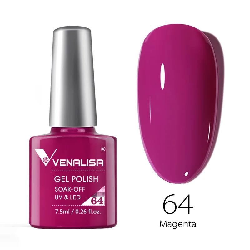 Venalisa 7.5ml Nail Gel Polish 60 Color Glitter Color Nail Varnish For Nail Art Manicure Top Coat Soak Off Enamel UV Gel Varnish