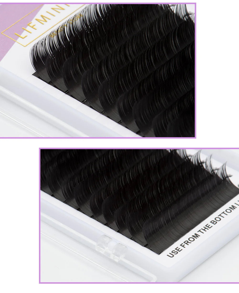 LIFMINRY 16 lines of imitation ermine eyelashes, professional eyelashes, soft ermine eyelashes extension