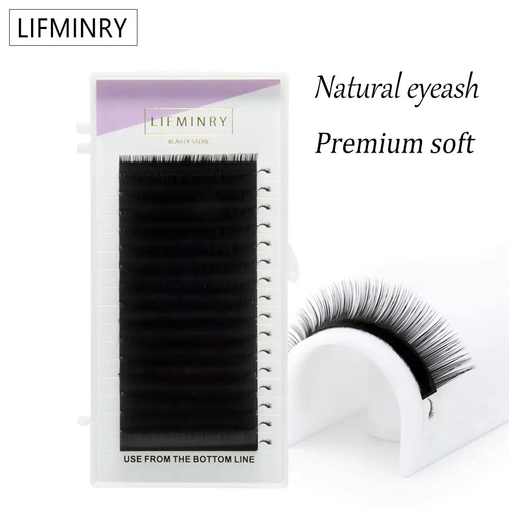 LIFMINRY 16 lines of imitation ermine eyelashes, professional eyelashes, soft ermine eyelashes extension