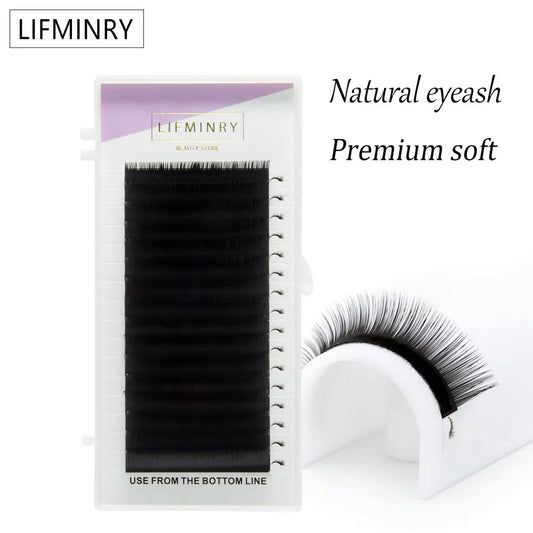 LIFMINRY 16 lines of imitation ermine eyelashes, professional eyelashes, soft ermine eyelashes extension