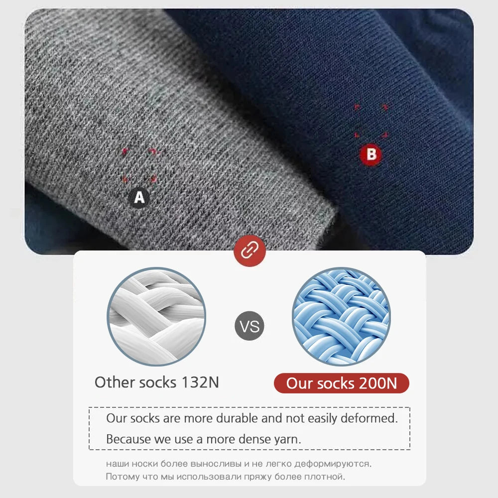 HSS Lot de 5/10 paires de chaussettes en mélange de coton pour hommes, noires, d'affaires, douces, respirantes, pour l'été et l'hiver, grande taille (6.5-14)