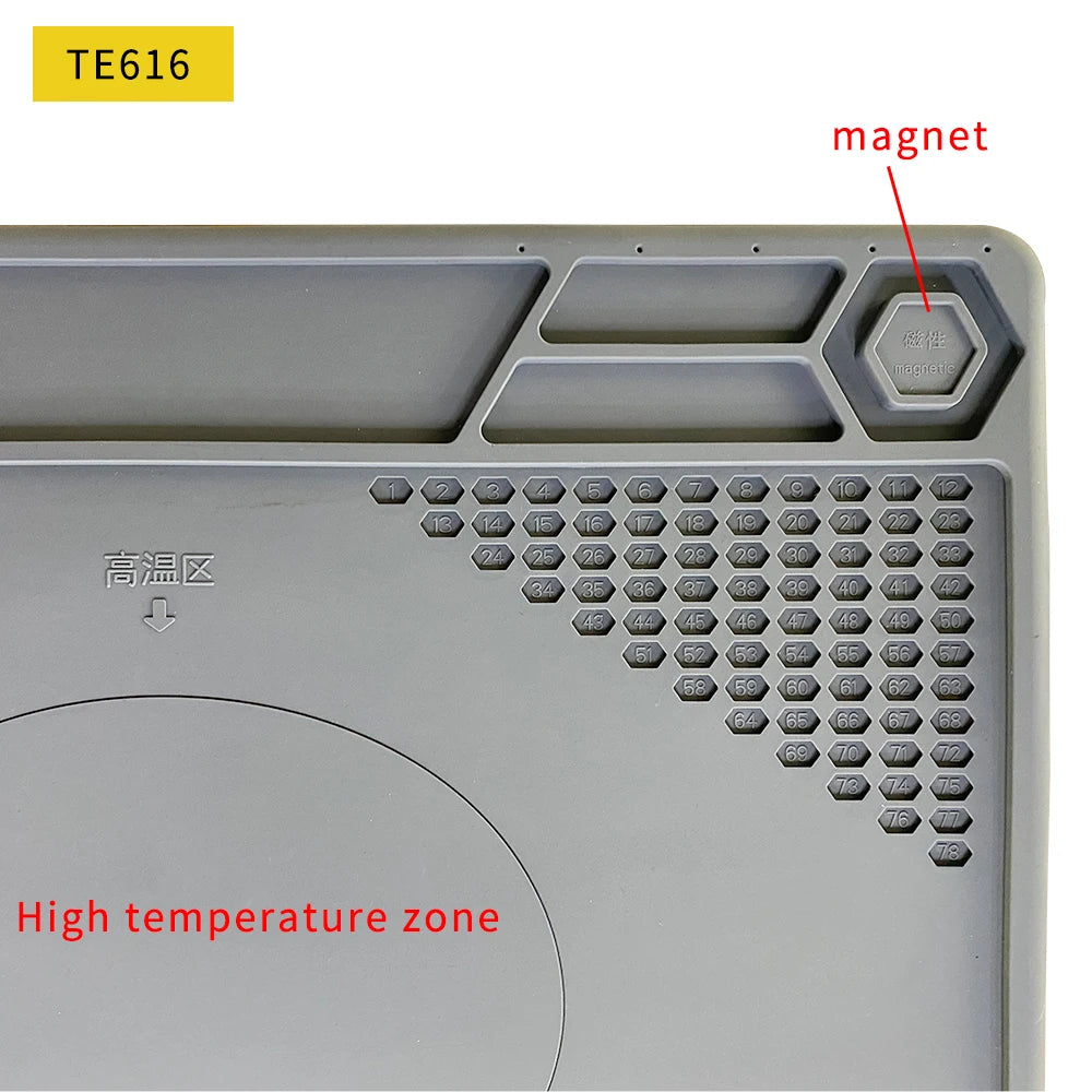 Silicone Soldering Mat Pad Desk Platform  for Welding Station Iron Phone PC  Repair Magnetic Heat Insulation No Lead S-160