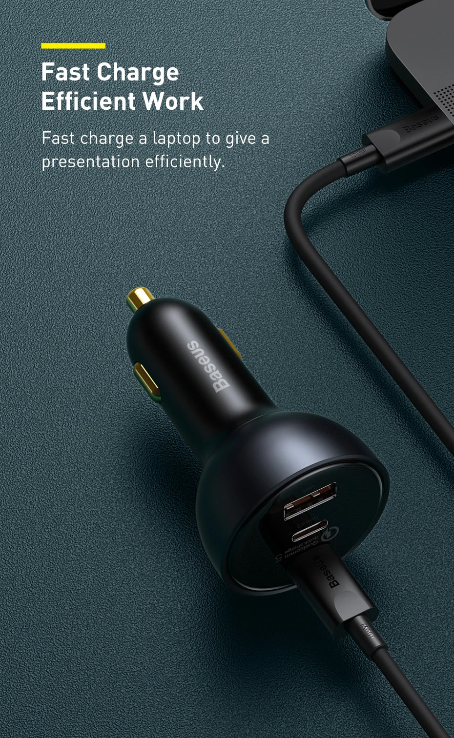 Baseus 160W Car Charger QC 5.0 Fast Quick Charging PPS PD3.0 USB Type C Car Phone Charge For iPhone 13 14 15 Pro Laptops Tablets - Shoppiline