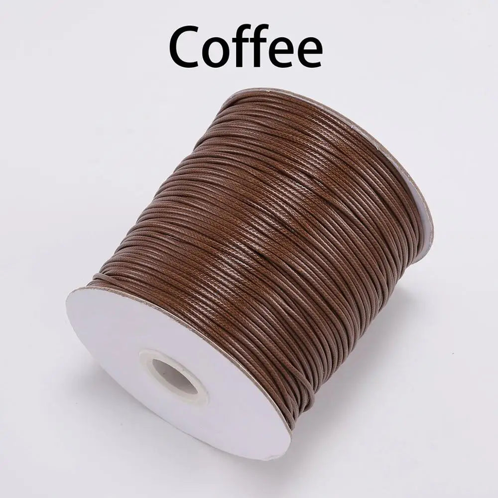 10m/lot Korean Waxed Cotton Cord Waxed Thread Cord String Strap Necklace Rope Bead For DIY Bracelet For Jewelry Making  Findings