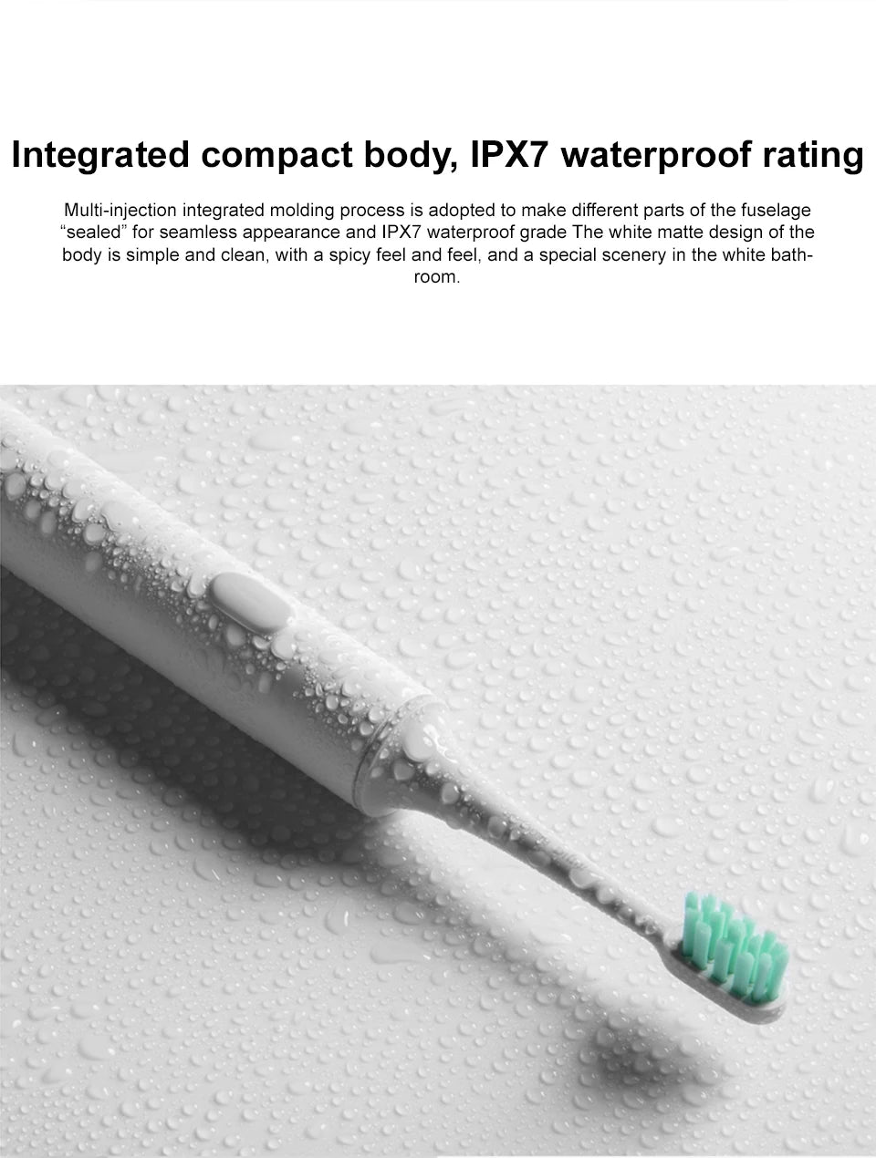 Mijia Electric Toothbrush T300 Long Battery Life Sonic Toothbrush IPX7 Waterproof High Frequency Vibration Magnetic Motor