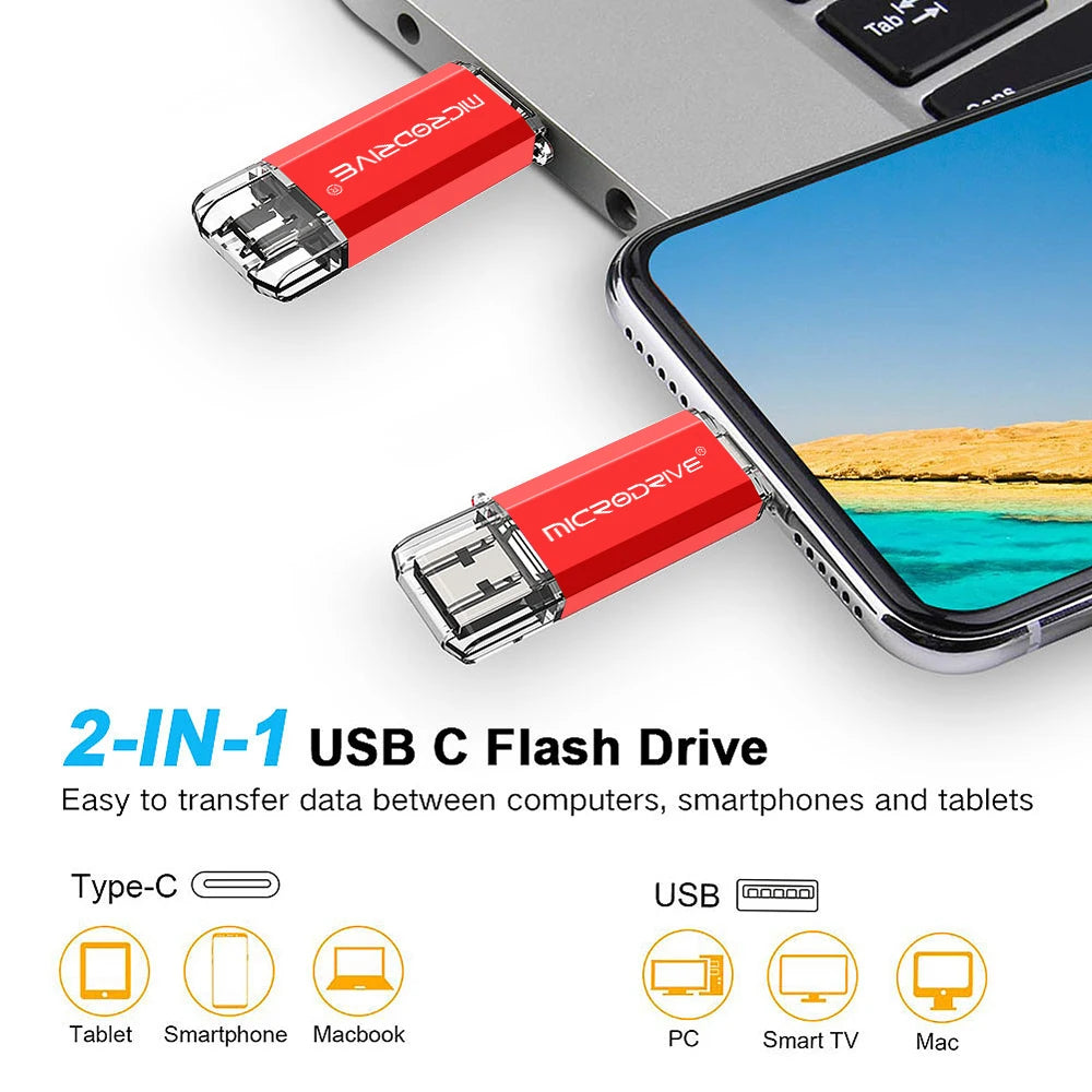 Type C USB flash drive 128MB 1GB 2GB 4GB 8GB 16GB 32GB 64GB 128GB for Andriods SmartPhone Memory MINI Usb Stick USB C