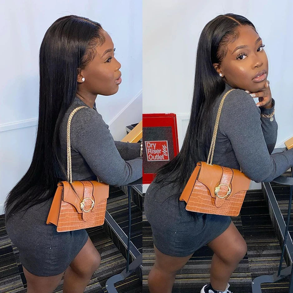 HD Lace Front Echthaarperücken Glatt 13x4 13x6 Transparente Lace Frontal Echthaarperücken Vorgezupft HD Lace Perücken für Frauen