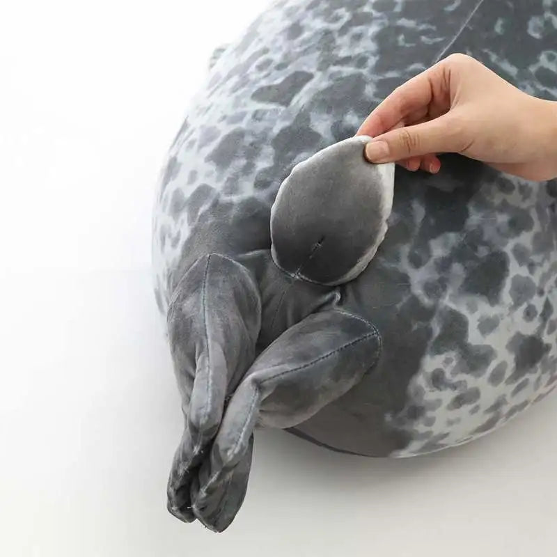 Wütendes Blob-Robben-Kissen, pummeliges 3D-Neuheiten-Seelöwen-Plüschtier, Babyschlaf-Wurfkissen, Geschenke für Kinder Mädchen