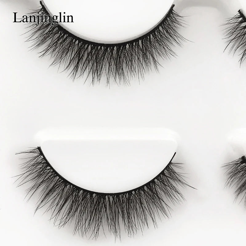 Neu 3 Paar natürliche falsche Wimpern Fake Lashes langes Make-up 3D Nerzwimpern Verlängerung Wimper Nerzwimpern für Schönheit #X11