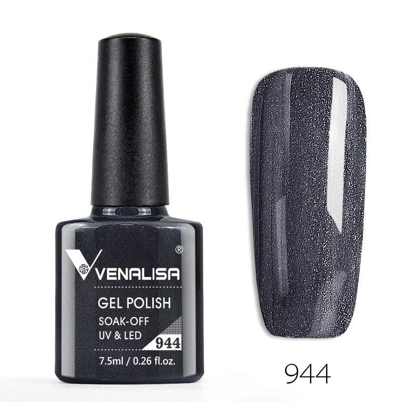 Venalisa 7.5ml Nail Gel Polish 60 Color Glitter Color Nail Varnish For Nail Art Manicure Top Coat Soak Off Enamel UV Gel Varnish