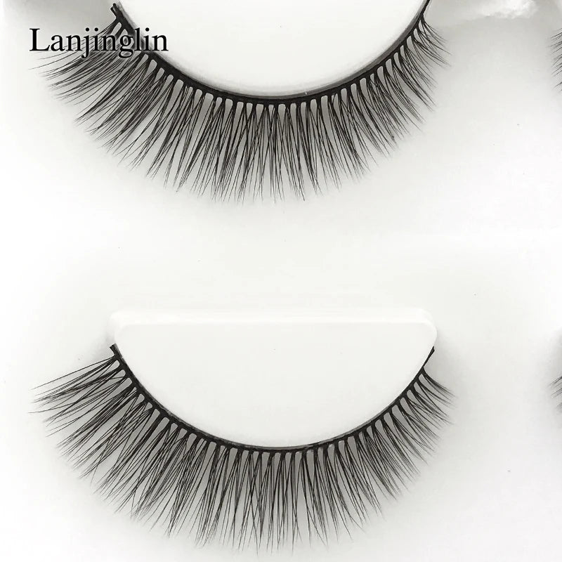 Neu 3 Paar natürliche falsche Wimpern Fake Lashes langes Make-up 3D Nerzwimpern Verlängerung Wimper Nerzwimpern für Schönheit #X11