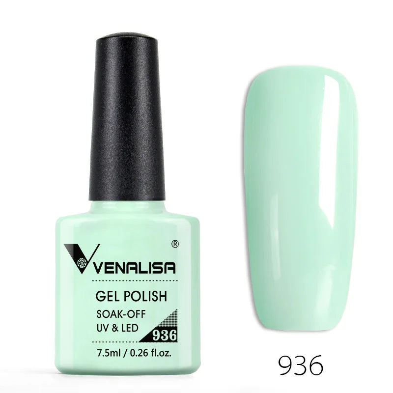 Venalisa 7.5ml Nail Gel Polish 60 Color Glitter Color Nail Varnish For Nail Art Manicure Top Coat Soak Off Enamel UV Gel Varnish