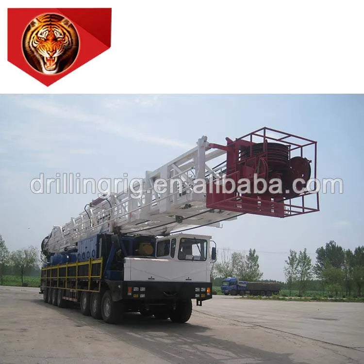 Tiger Rig Warehouse Supply XJ1800 Onshore Workover Rig-Diesel Powered Well Drilling Equipment Engine Pump Gearbox Motor Valves