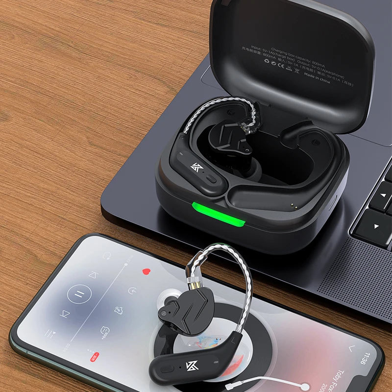 KZ AZ09  Bluetooth 5.2 HD Bluetooth Module Wireless Upgrade Cable HIFI Wireless Ear Hook Connector With Charging Case S2 Z1 S1