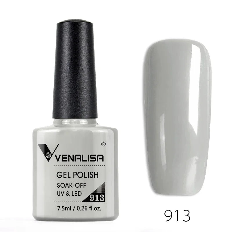 Venalisa 7.5ml Nail Gel Polish 60 Color Glitter Color Nail Varnish For Nail Art Manicure Top Coat Soak Off Enamel UV Gel Varnish