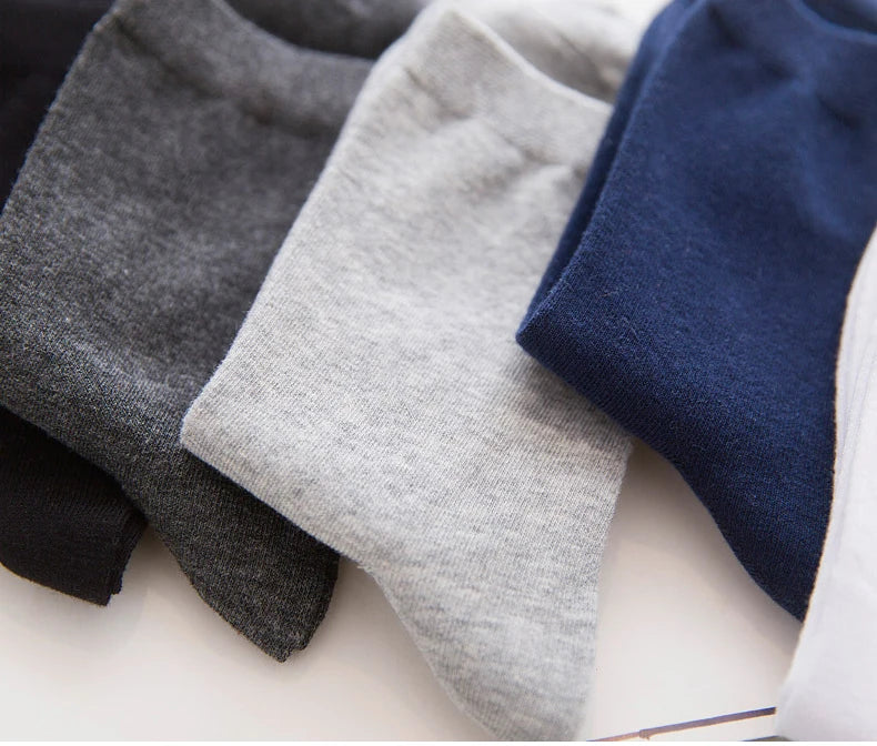 HSS Lot de 5/10 paires de chaussettes en mélange de coton pour hommes, noires, d'affaires, douces, respirantes, pour l'été et l'hiver, grande taille (6.5-14)
