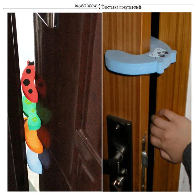 PANGDUBE 5Pcs Baby Safety Locks Cabinet Drawer Latches with Door Stopper Child Proof Finger Protector Home Protection Set