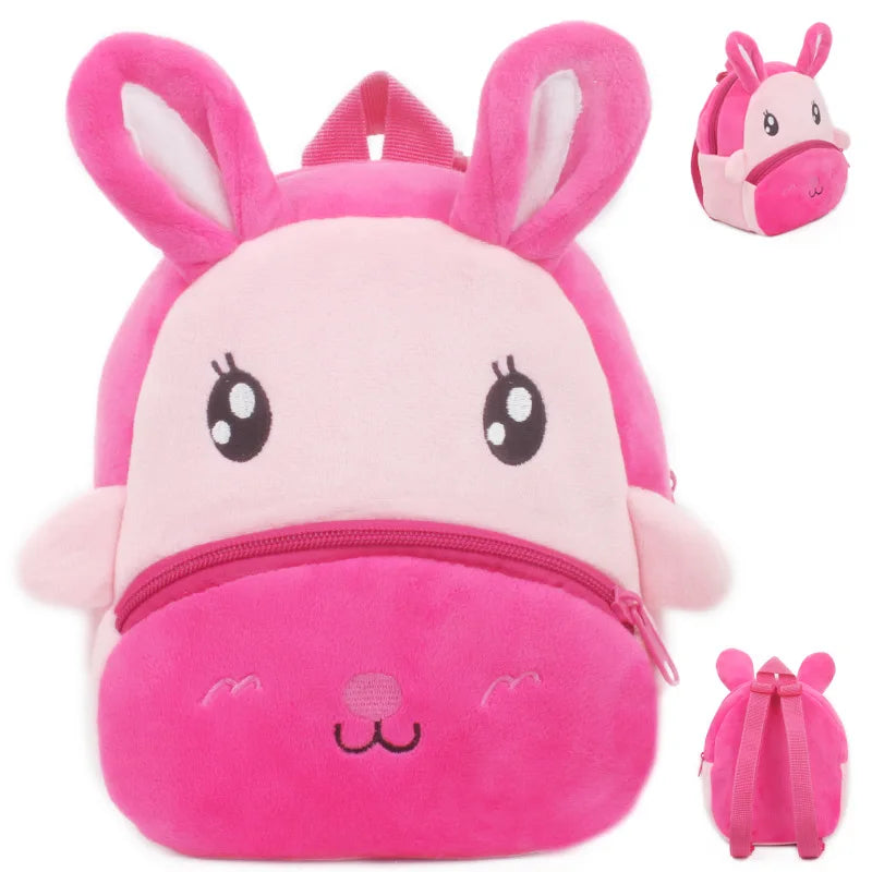 Cute Baby Child Plush Backpacks Small Bag Cute Soft Cartoon Animal School Bag 1-2.5 Years