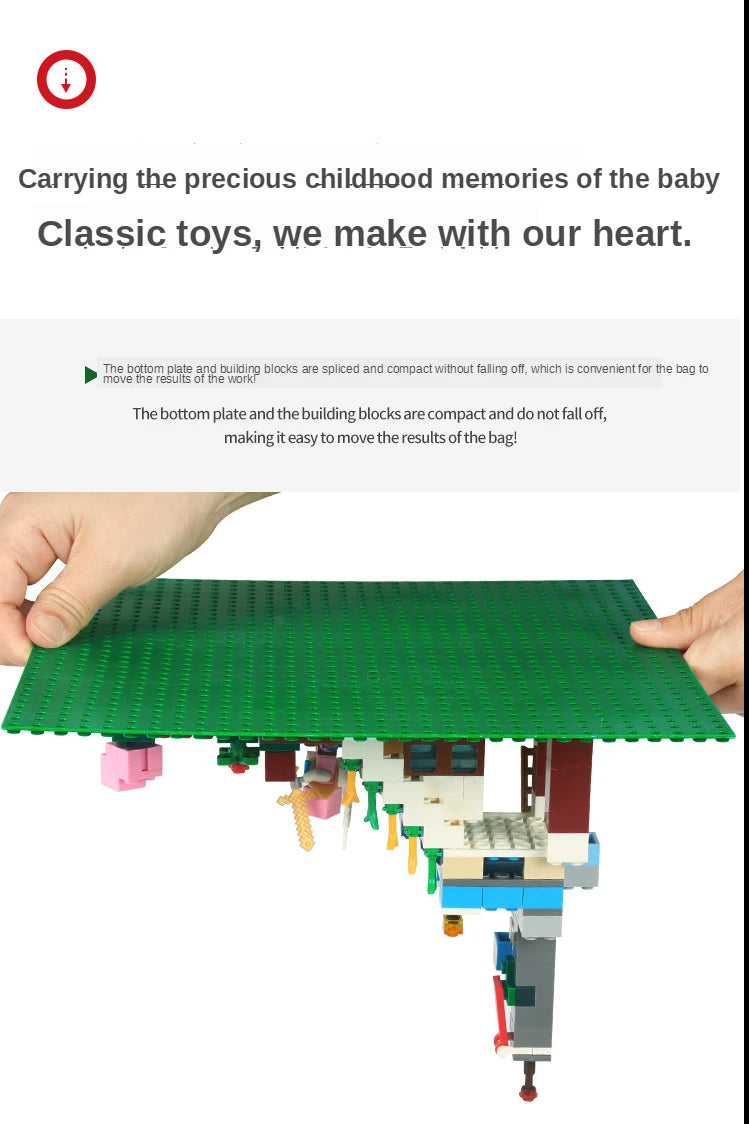 MOC Educational Building Blocks: Creative Construction Kit with Base Plate and Assembly Tool for Educational Puzzle Toys