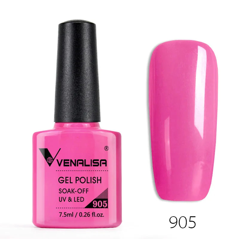 Venalisa 7.5ml Nail Gel Polish 60 Color Glitter Color Nail Varnish For Nail Art Manicure Top Coat Soak Off Enamel UV Gel Varnish