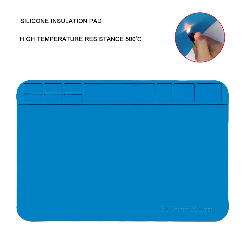 Silicone Soldering Mat Pad Desk Platform  for Welding Station Iron Phone PC  Repair Magnetic Heat Insulation No Lead S-160