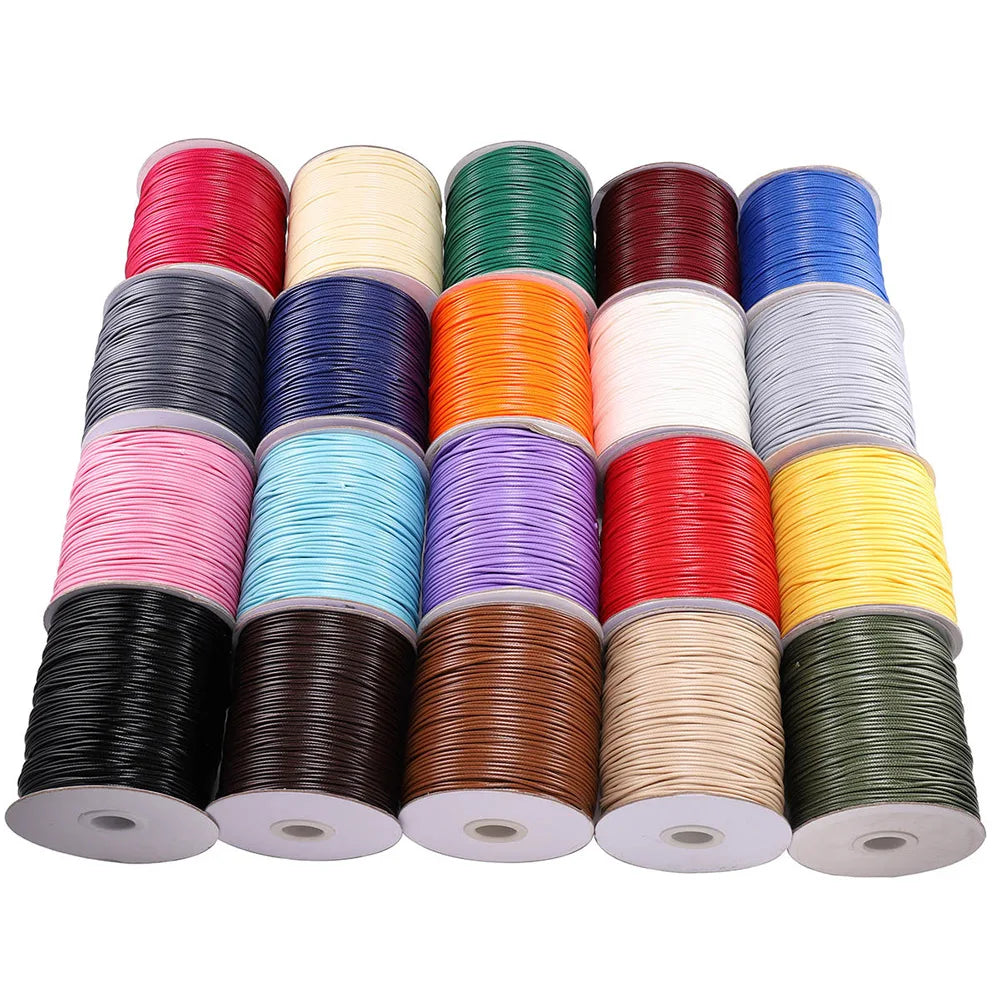 10m/lot Korean Waxed Cotton Cord Waxed Thread Cord String Strap Necklace Rope Bead For DIY Bracelet For Jewelry Making  Findings