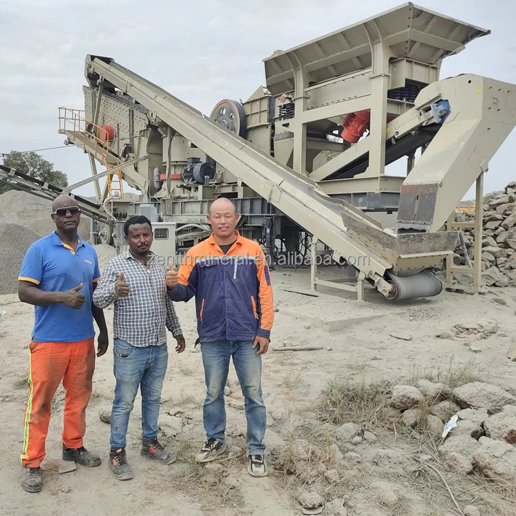 Low Price Portable Gold Iron Ore Crushing Machine Concrete Construction Waste Gravel Rock Stone Crusher Mobile Crusher Plant
