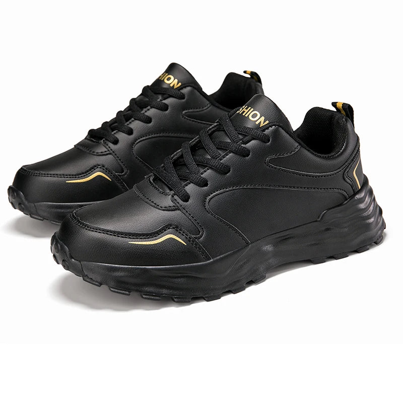 Autumn Men's Shoes 2024 New Trend Versatile Thick Sole Elevated Leather Sports and Casual Zapatos Running Shoes for Women - Shoppiline