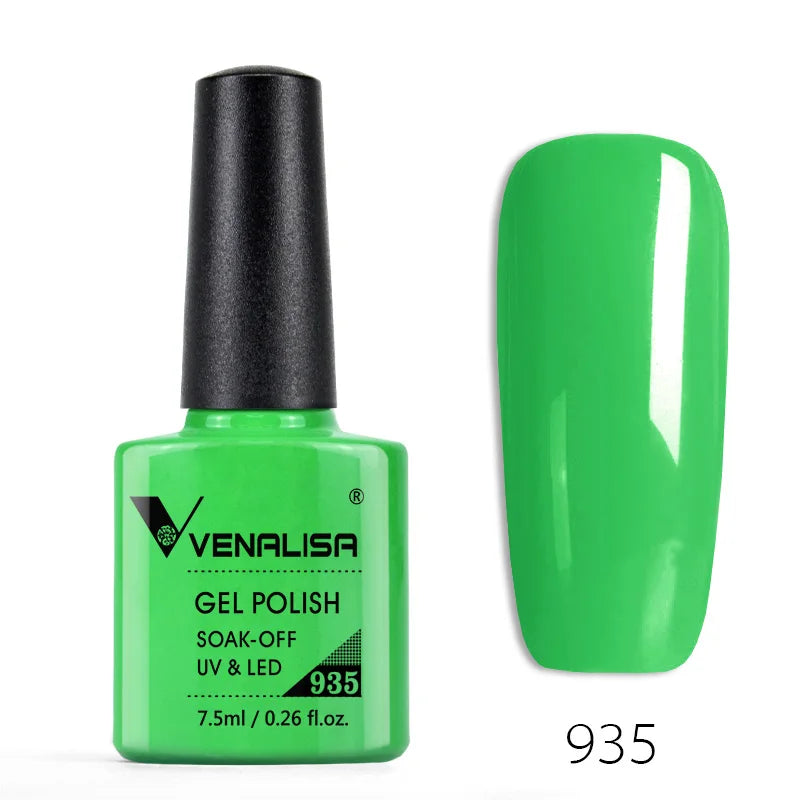 Venalisa 7.5ml Nail Gel Polish 60 Color Glitter Color Nail Varnish For Nail Art Manicure Top Coat Soak Off Enamel UV Gel Varnish