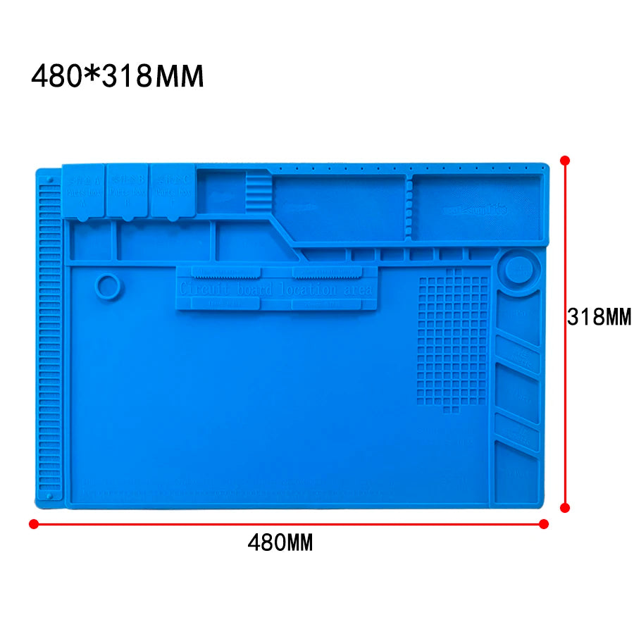 Silicone Soldering Mat Pad Desk Platform  for Welding Station Iron Phone PC  Repair Magnetic Heat Insulation No Lead S-160
