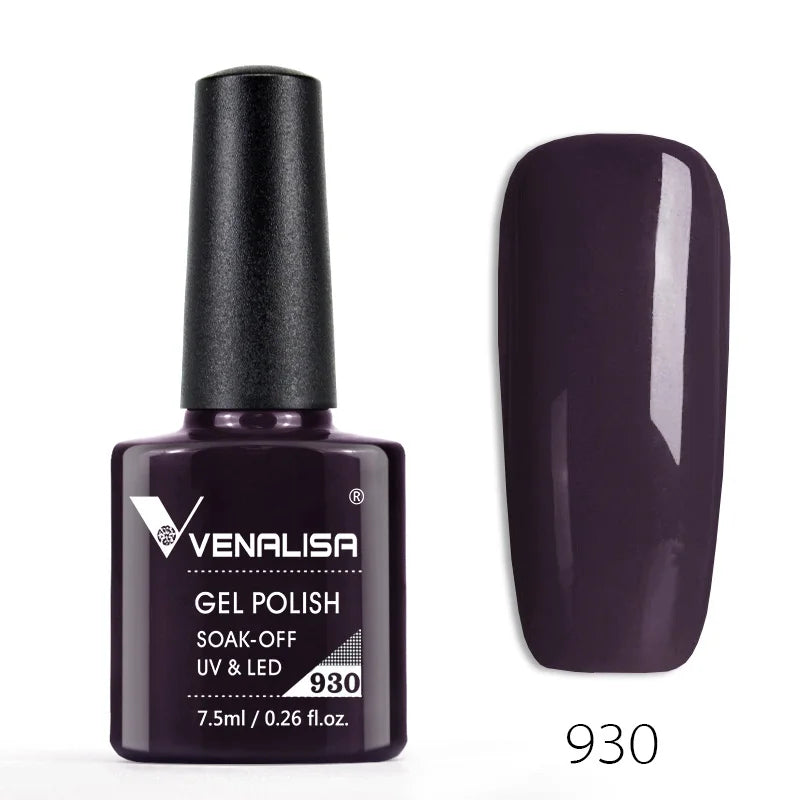 Venalisa 7.5ml Nail Gel Polish 60 Color Glitter Color Nail Varnish For Nail Art Manicure Top Coat Soak Off Enamel UV Gel Varnish