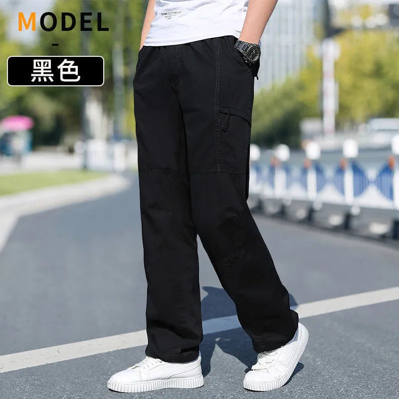 Herren Cargo Hose Sommer Frühling Baumwolle Arbeitskleidung Neu Übergröße 6XL Casual Klettern Jogginghose Sweathose Hombre Herbst Hose