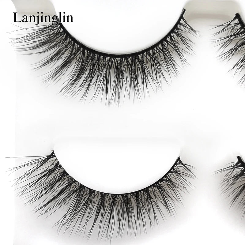 Neu 3 Paar natürliche falsche Wimpern Fake Lashes langes Make-up 3D Nerzwimpern Verlängerung Wimper Nerzwimpern für Schönheit #X11