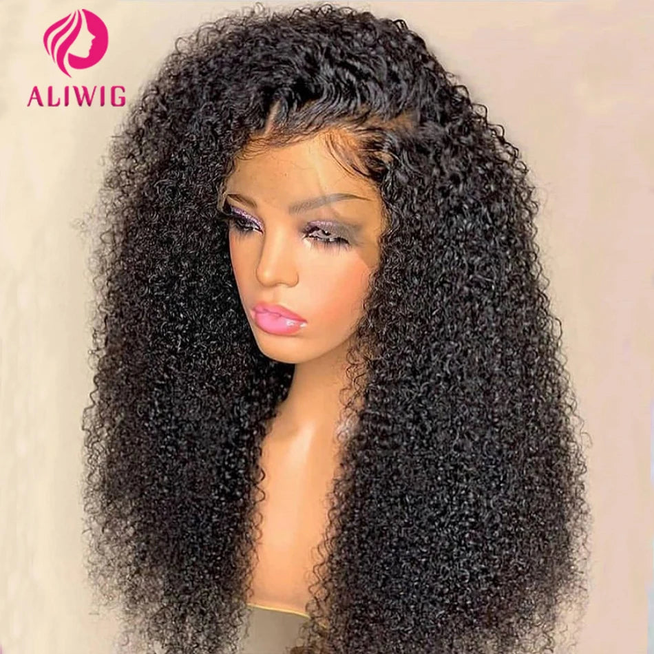 Kinky Curly 13x6 Lace Front Wigs Jerry Curly 100% Human Hair Wigs Transparent Lace 4x4 Closure Wigs For Women Brazilian On Sale