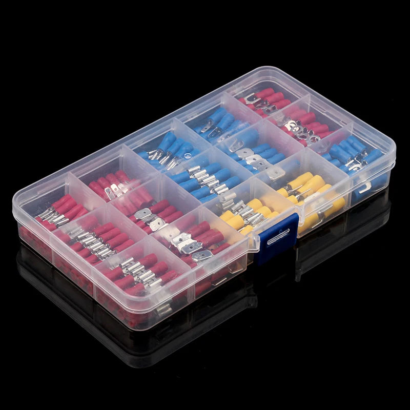 280/480/720pcs Cable Lugs Assortment Kit Wire Flat Female and Male Insulated Electric Wire Cable Connectors Crimp Terminals Set
