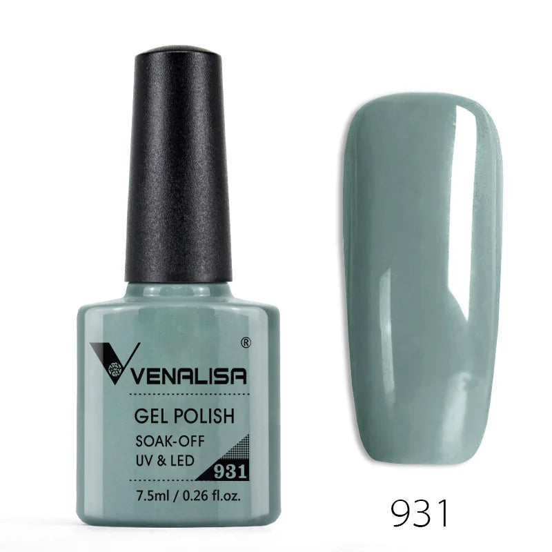 Venalisa 7.5ml Nail Gel Polish 60 Color Glitter Color Nail Varnish For Nail Art Manicure Top Coat Soak Off Enamel UV Gel Varnish
