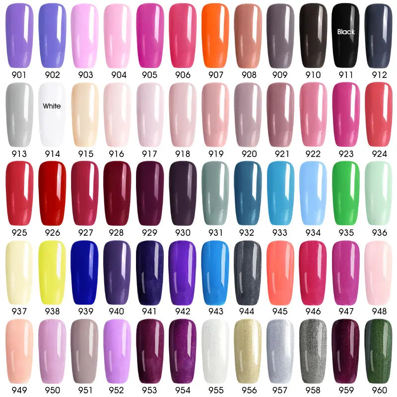 Venalisa 7.5ml Nail Gel Polish 60 Color Glitter Color Nail Varnish For Nail Art Manicure Top Coat Soak Off Enamel UV Gel Varnish