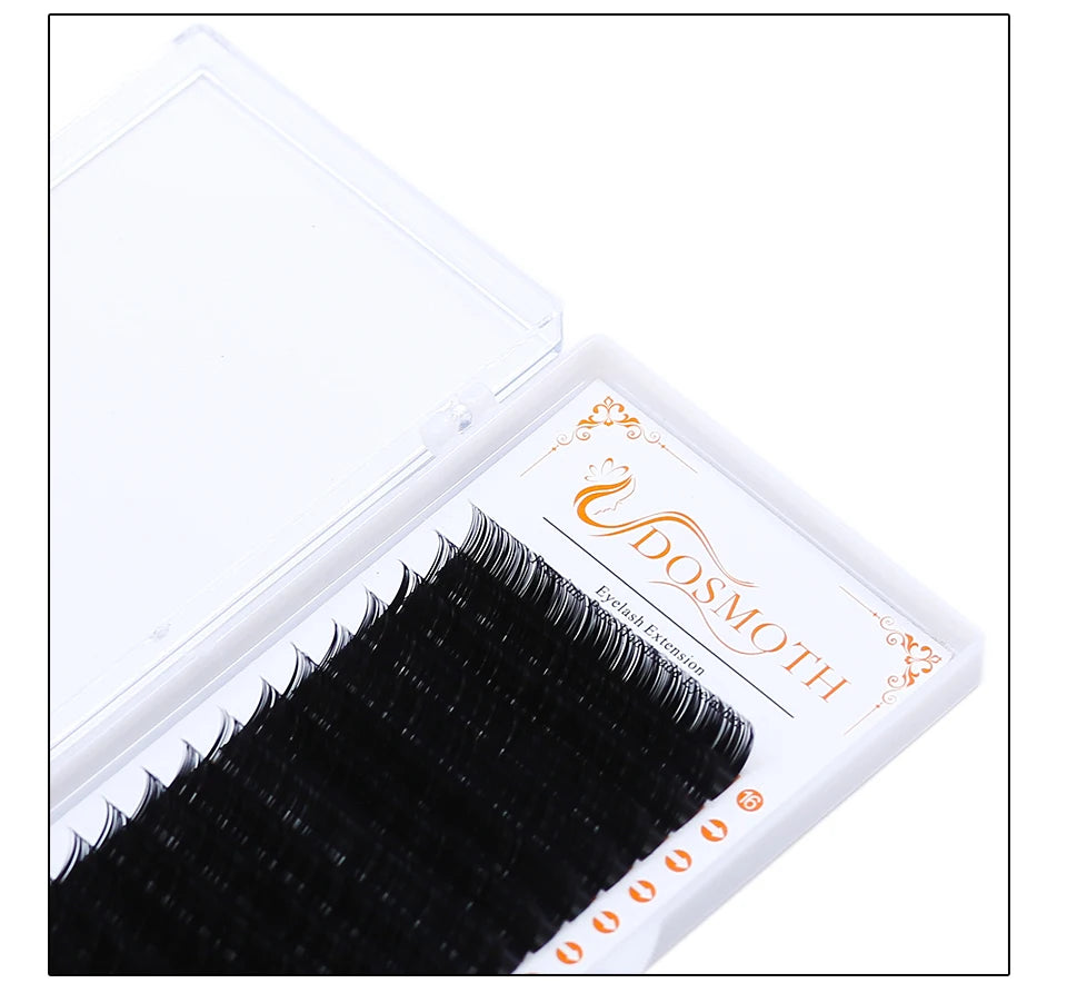 DOSMOTH- Soft Eyelash Extension, Individual Lashes,Faux Mink Eyelashes, False Eyelash, 16Rows Thickness, 0.03 to 0.20
