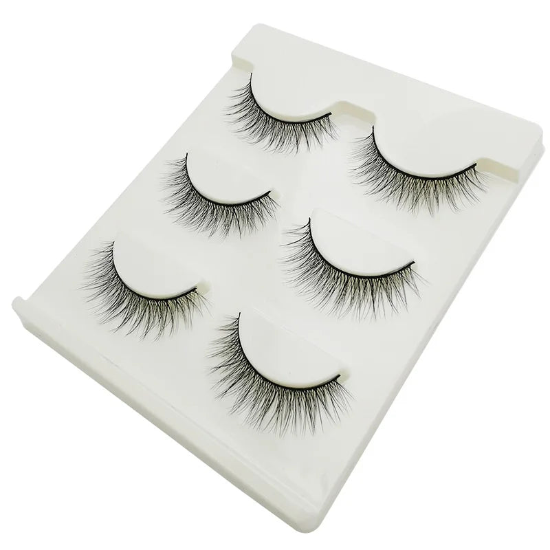 Neu 3 Paar natürliche falsche Wimpern Fake Lashes langes Make-up 3D Nerzwimpern Verlängerung Wimper Nerzwimpern für Schönheit #X11