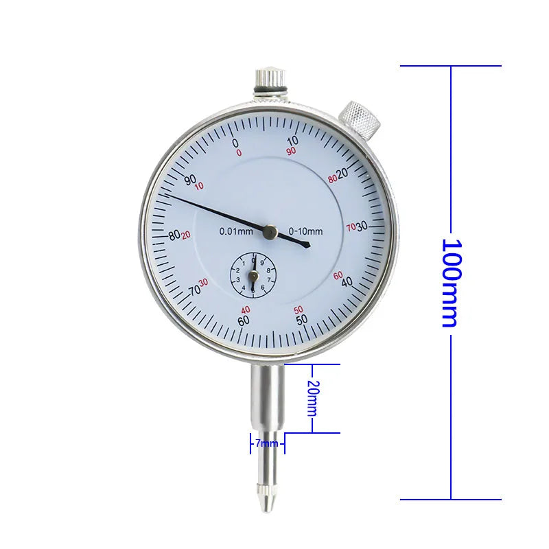 Precision 0.01mm Dial Indicator Gauge 0-10mm Meter Precise 0.01mm Resolution Indicator Gauge Mesure Instrument Tool Dial Gauge - Shoppiline