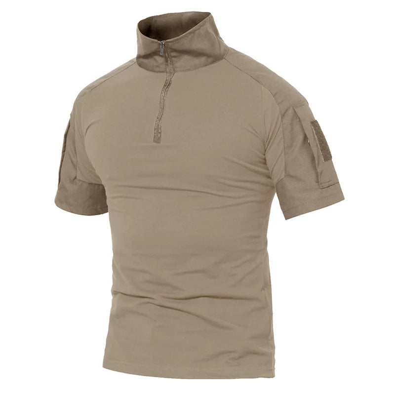 TACVASEN Men's Short Sleeve T-Shirts With Zipper Pockets Mens Summer Solid T Shirts Safari Tee Shirts Hiking Work Clothing - Shoppiline